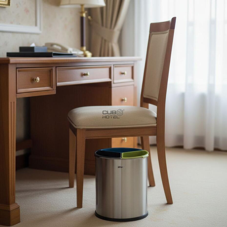 Stainless Steel Recycling Bin with 3 Dividers SIMEX